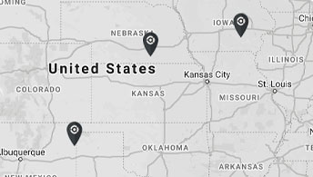 Map of Cryoniq representation in United States